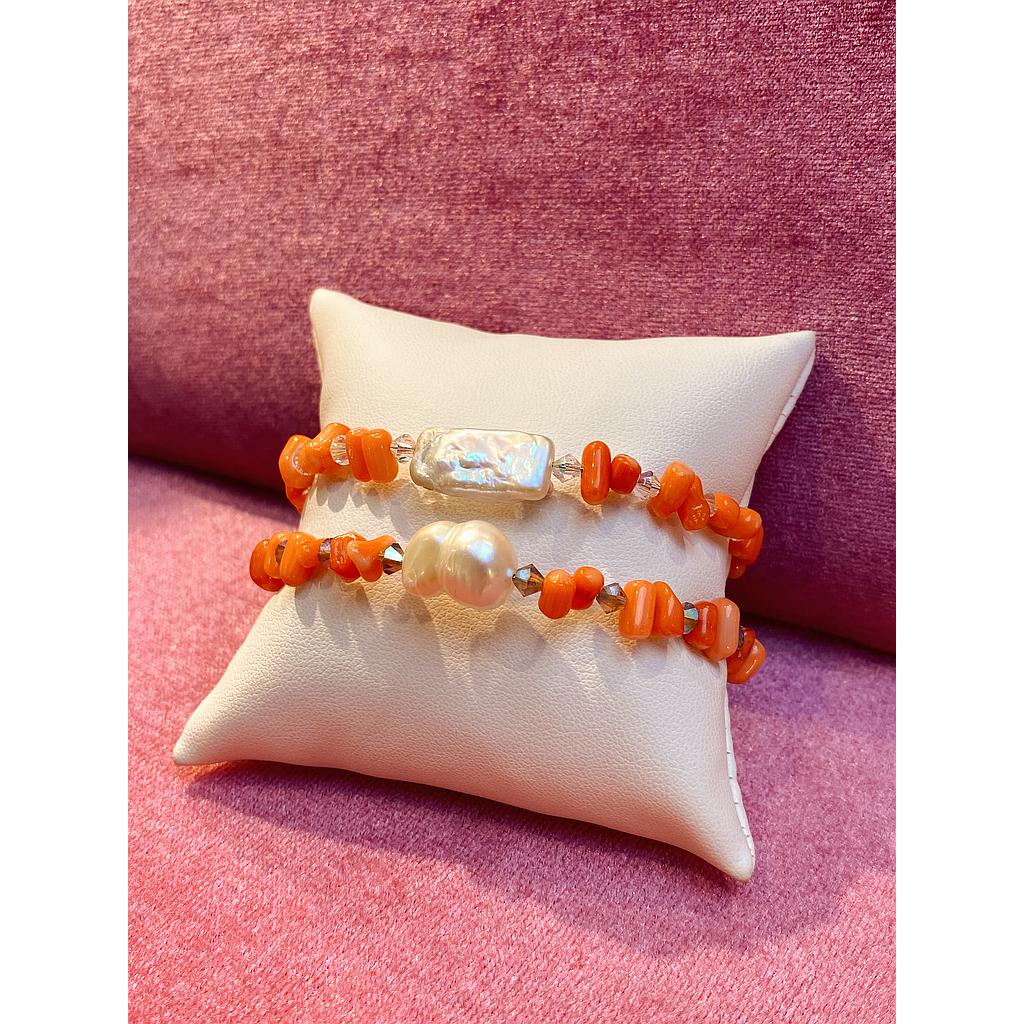 Pulsera resina de coral